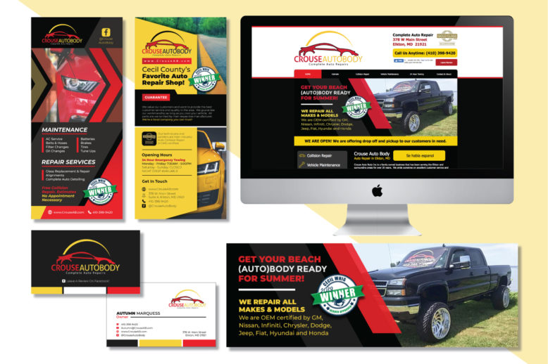 Portfolio: Crouse Auto Body - Grunge Muffin Designs